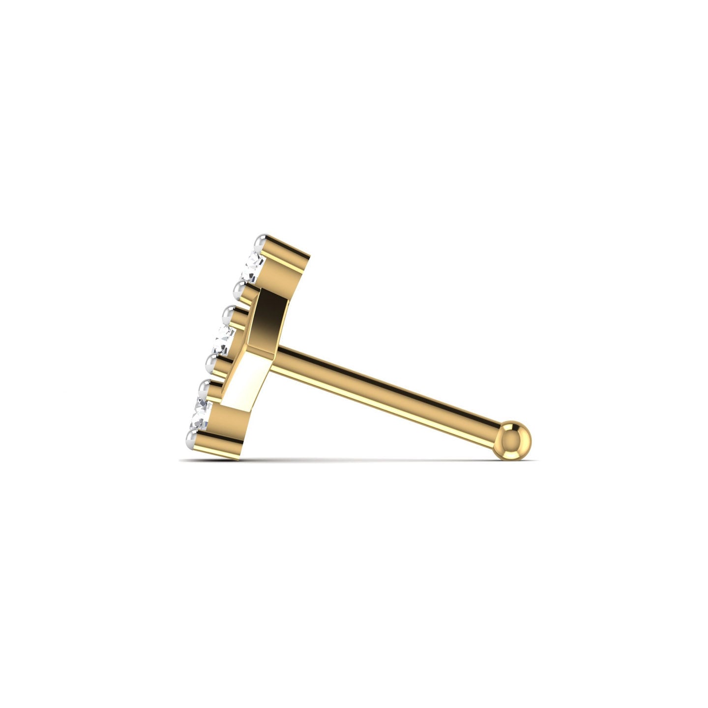 Three Stone Lab Diamond Nose Pin